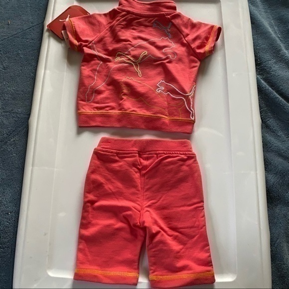 Puma 2 pc Track Suit Calypso Pink 0-6 mon NWT - Picture 2 of 5